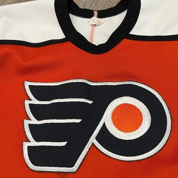 VTG Vintage 80’s Philadelphia Flyers NHL Maska Ultrafil Sz M Embroidered Jersey - Picture 9 of 10